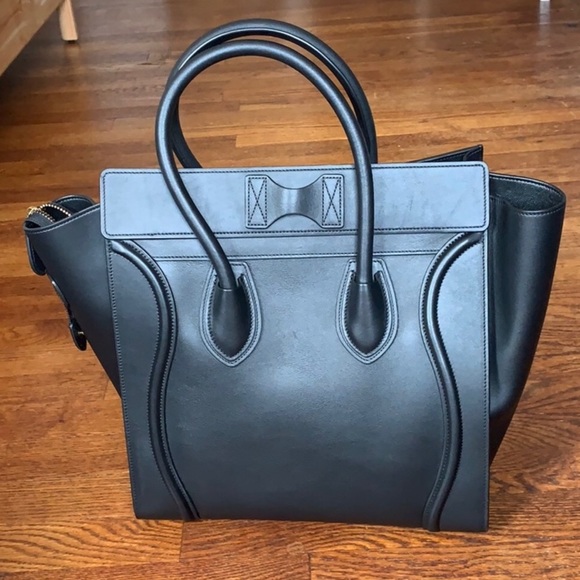 Celine Mini Luggage Handbag in Drummed Calfskin - Picture 5 of 8